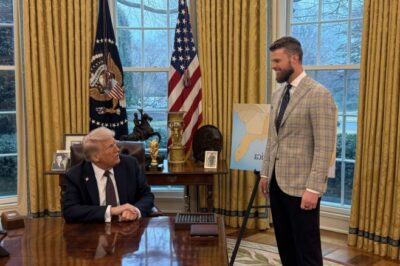 Everyone Is Wondering Why Chiefs Kicker Harrison Butker Was Chilling In The White House With President Donald Trump